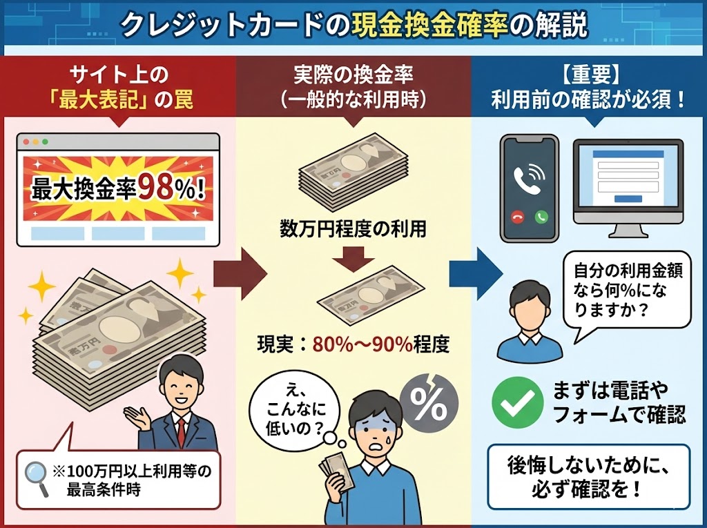 換金率は「条件付き表示」として見るの図解